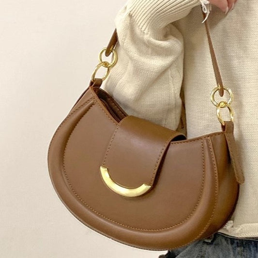 Half Moon Shoulder Flap Bag