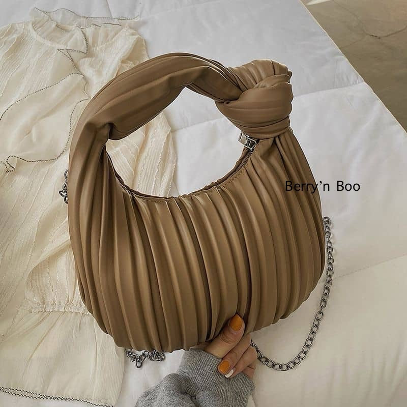 Pleated Crossbody Bag