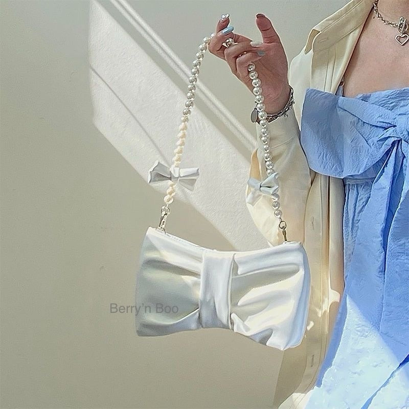 Mini Bow Pearly Bag